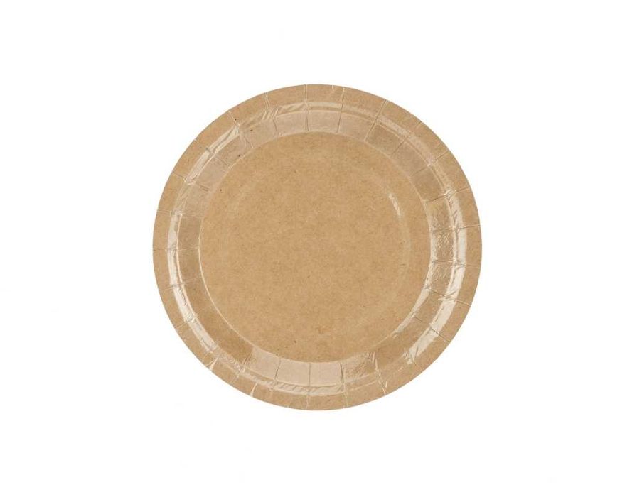 Talerzyki papierowe kraft okrągłe 18cm 1opak./6szt.