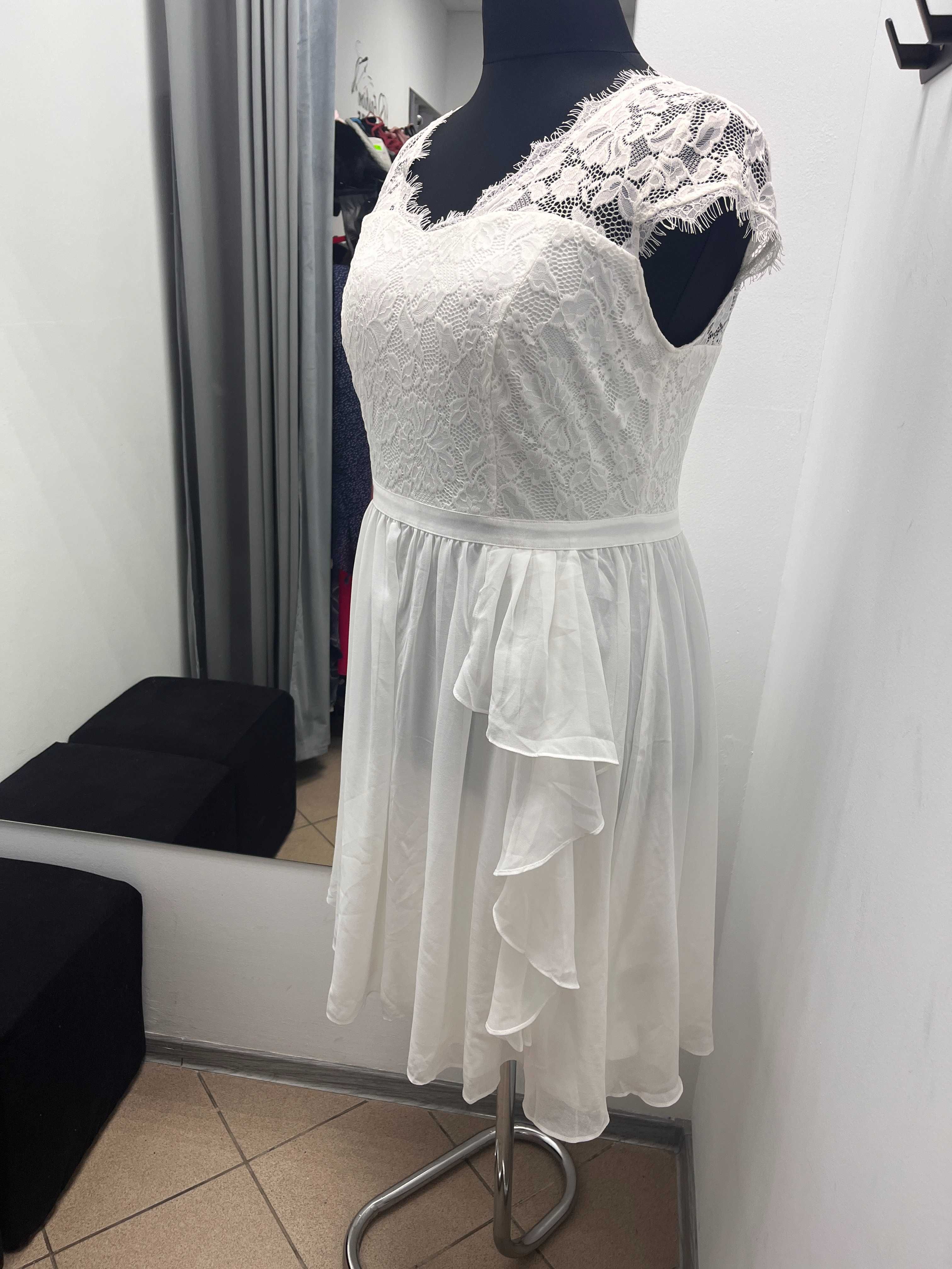 Elegancka biała sukienka roz.2XL