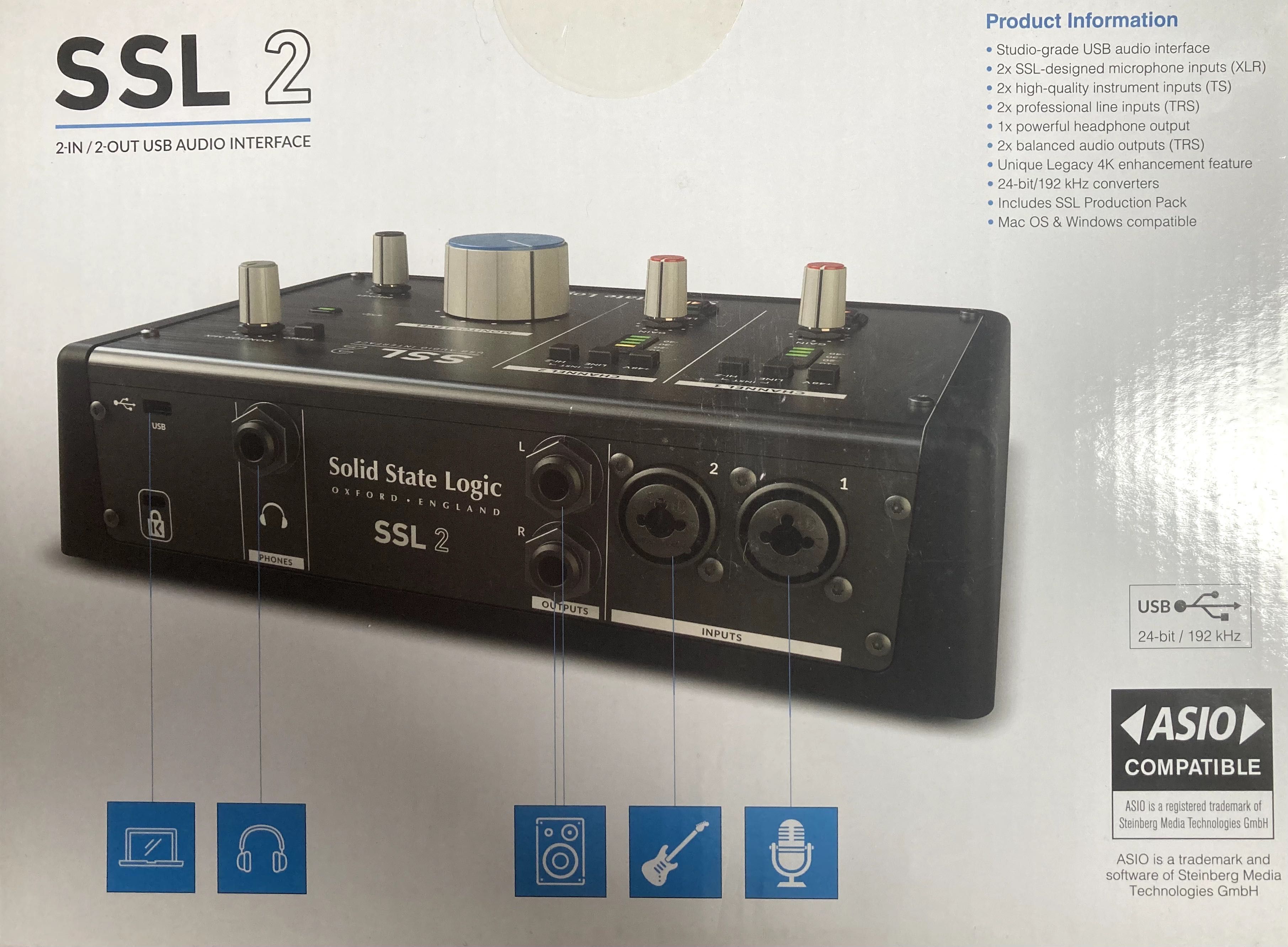 SSL 2 - Solid State Logic - Interface de áudio USB-C