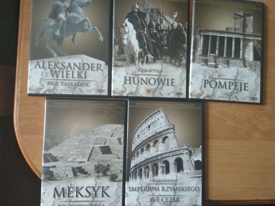 Historia starożytnych cywilizacji Seria dvd Hunowie Pompeje Meksyk