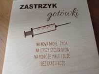 Drewniane pudełko na pieniądze wesele
