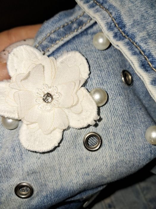 джинсовий укорочений жакет, Турція.