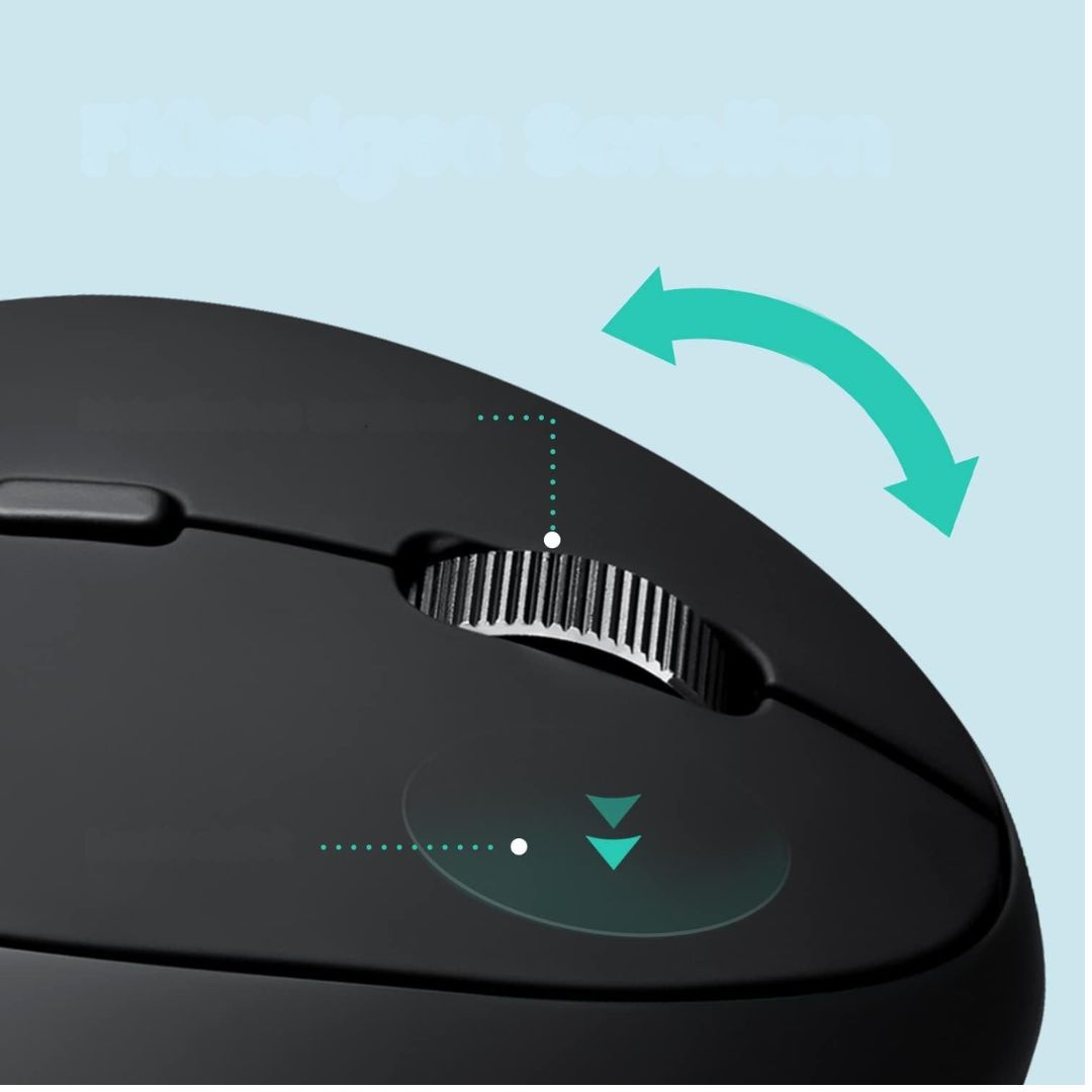 Cicha Ergonomiczna bezprzewodowa mysz Bluetooth Perixx PERIMICE-819B