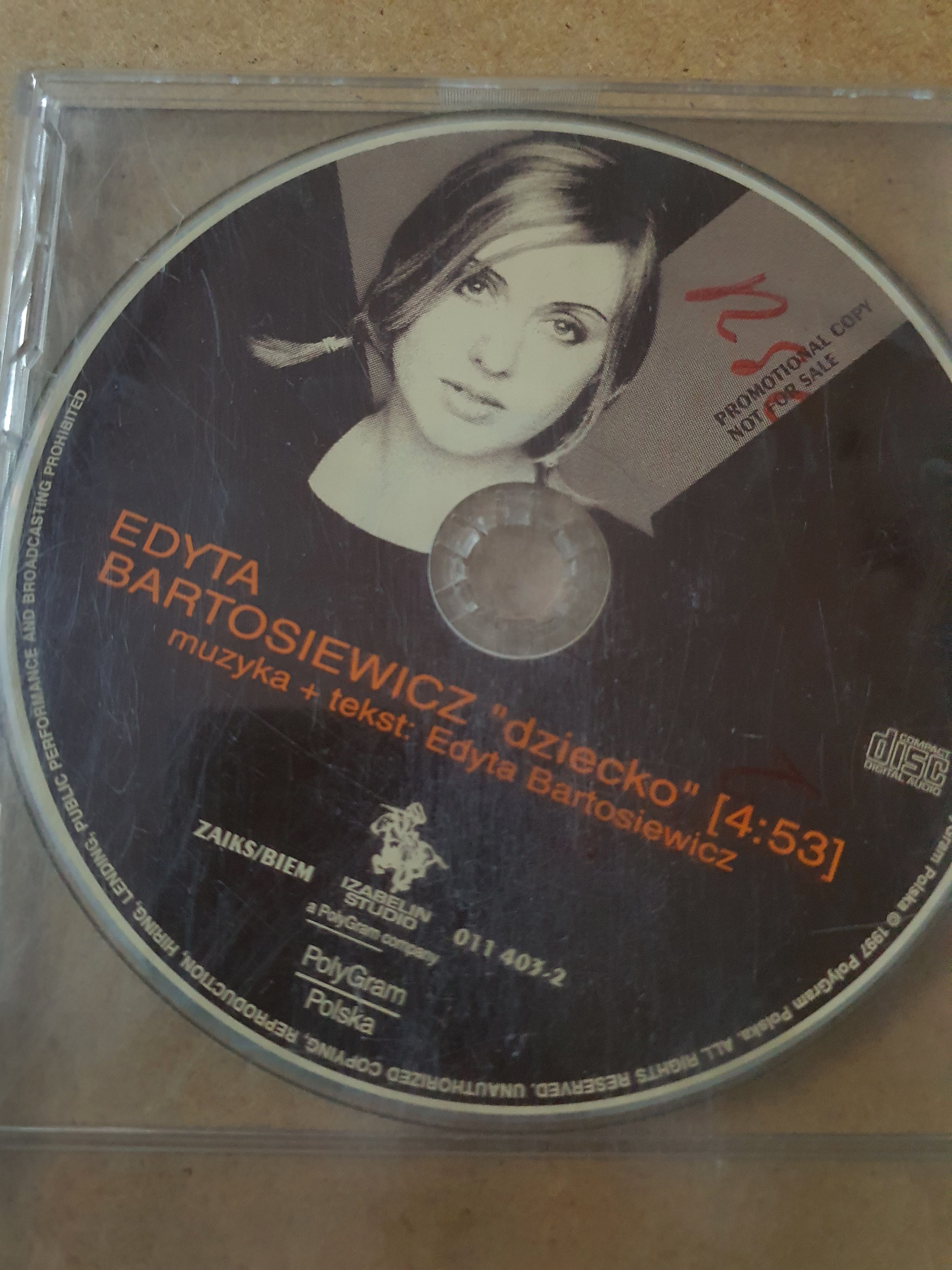Edyta Bartosiewicz – Dziecko cd singiel UNIKAT