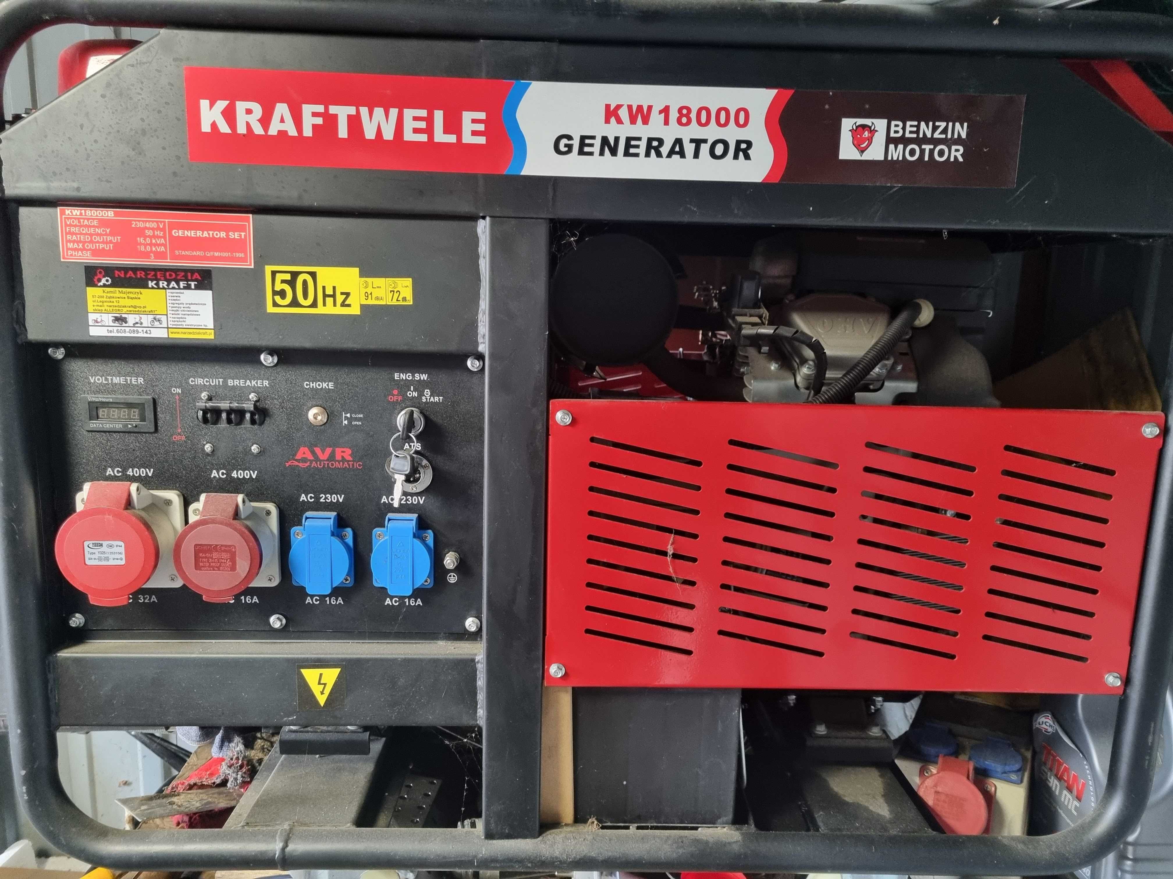 Generator Agregat prądotwórczy KW18000B 3F 18KVA