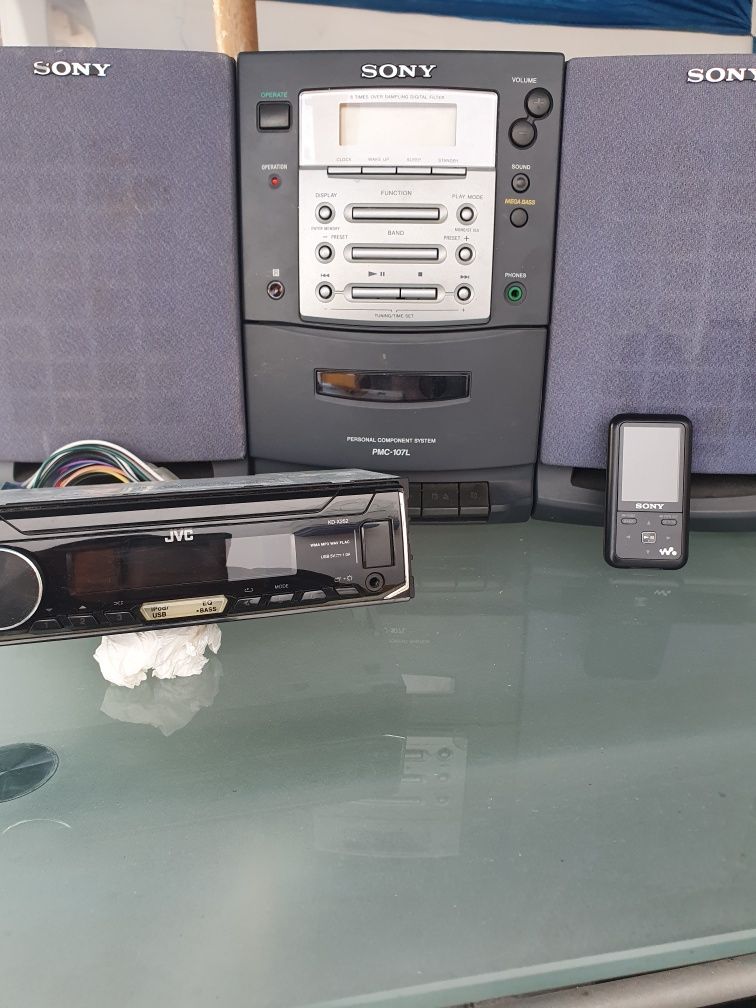 Conjunto aparelhagem, autoradio,  mp3