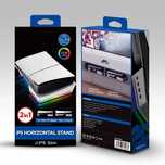 Горизонтальна підставка для PS5 Slim | 4 USB, RGB, охолодження