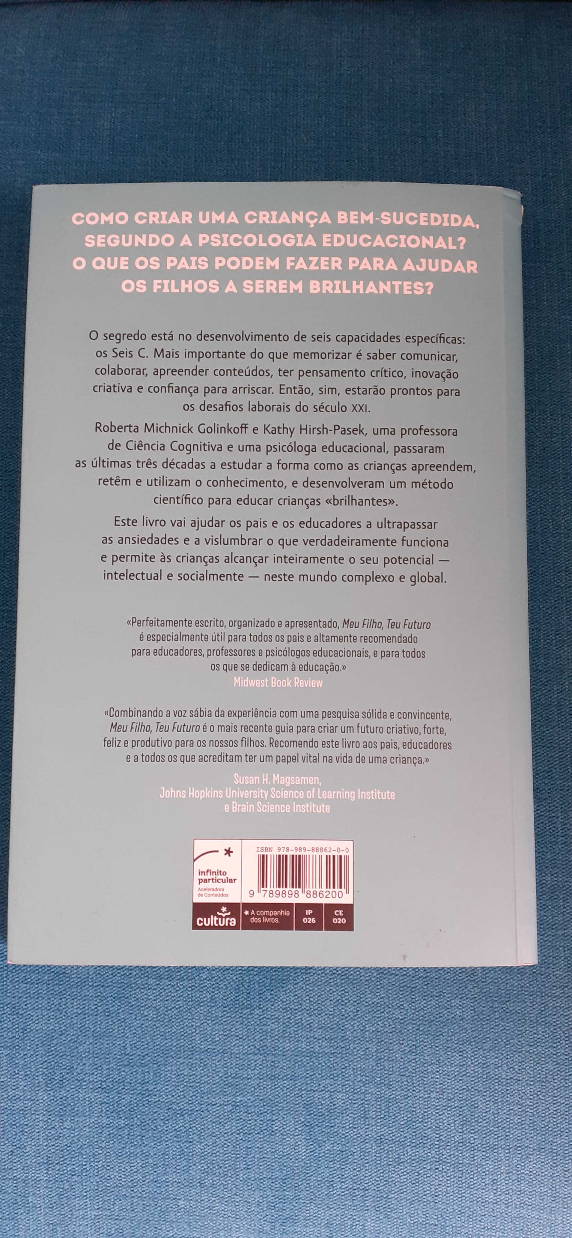 Bestseller "Meu Filho, Teu Futuro", R. Golinkoff e K. Pasek (NOVO)