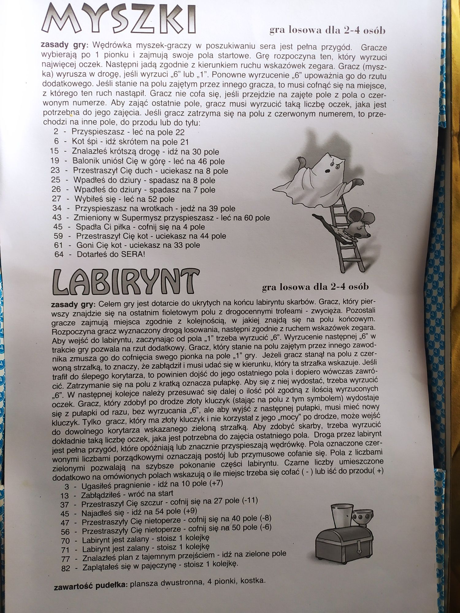 Labirynt i myszki 2 gry planszowe