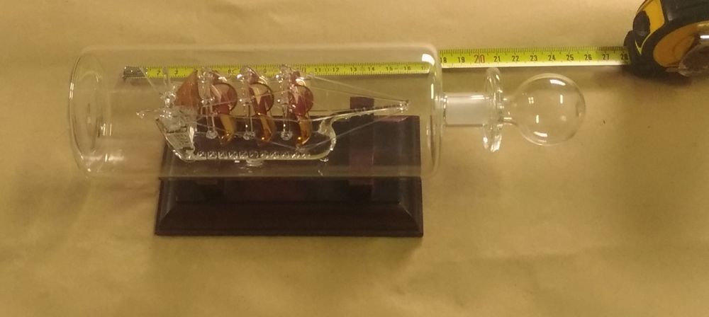 Caravela Histórica em Garrafa Vidro