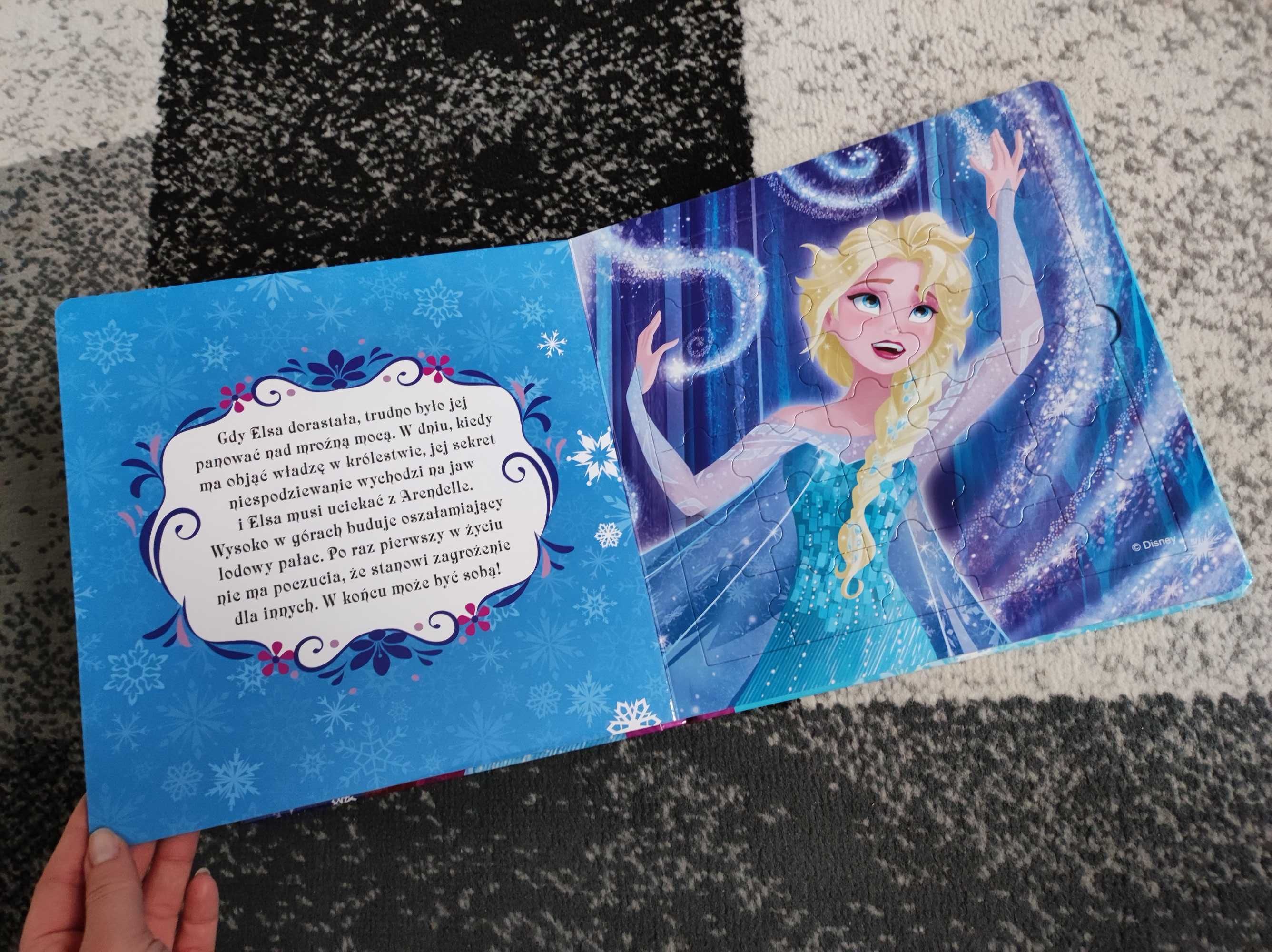 Książka układanka z puzzlami dla dzieci Disney Kraina lodu Elsa