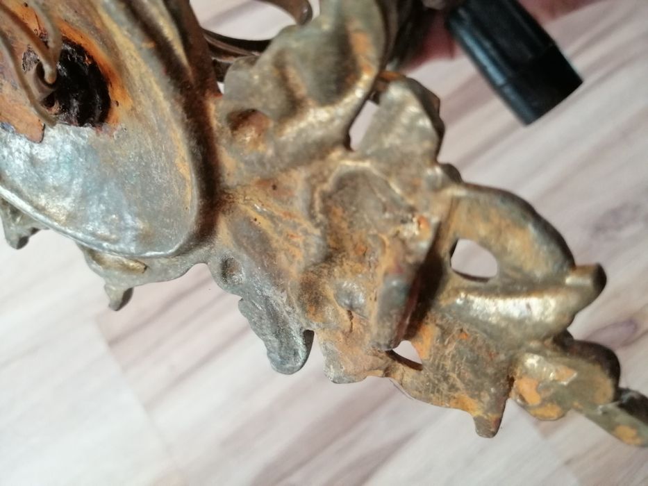 Kinkiet mosiężny zlocony antyk