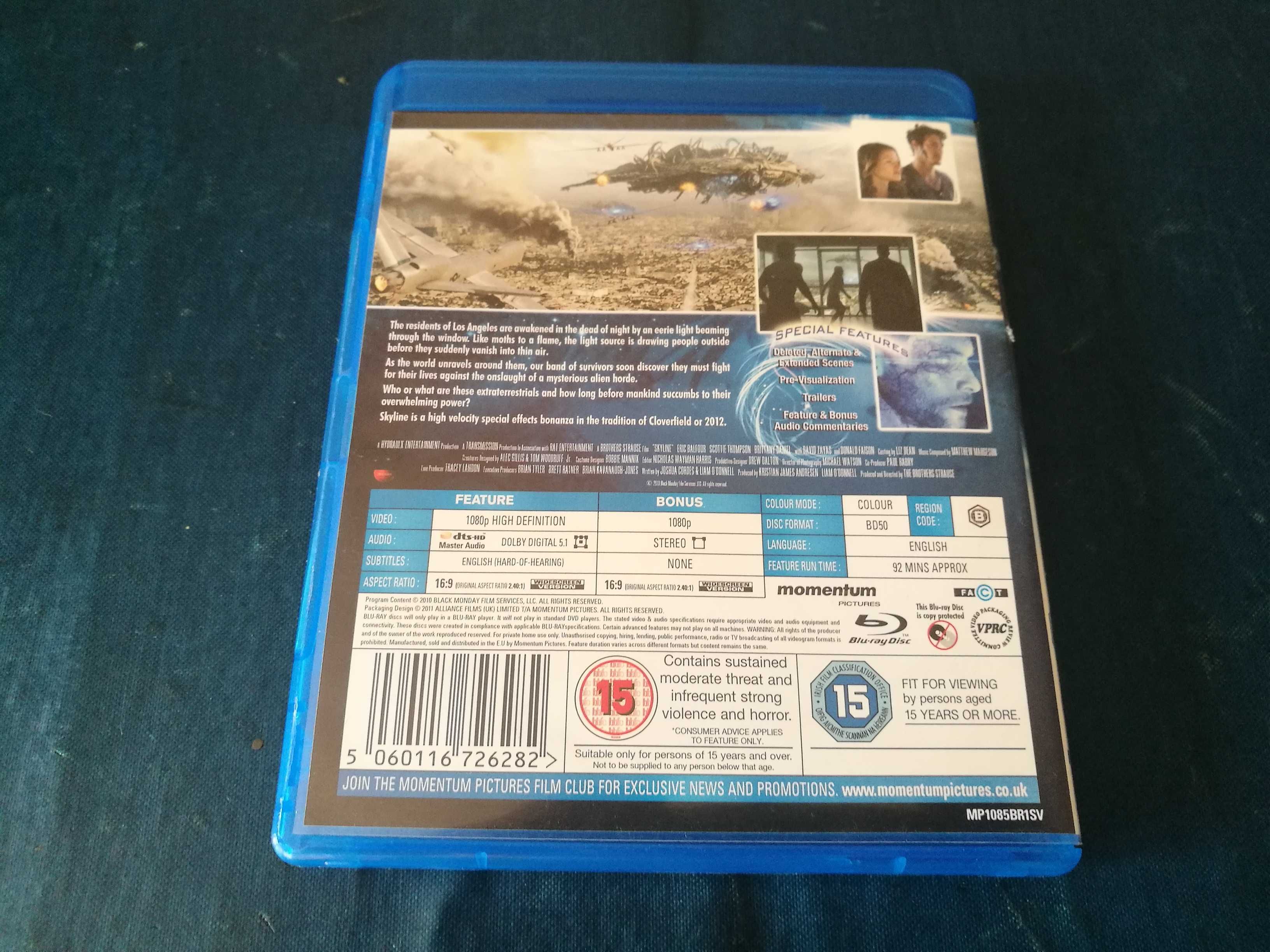SKYLINE 	BLU-RAY	(legendagem em Inglês)