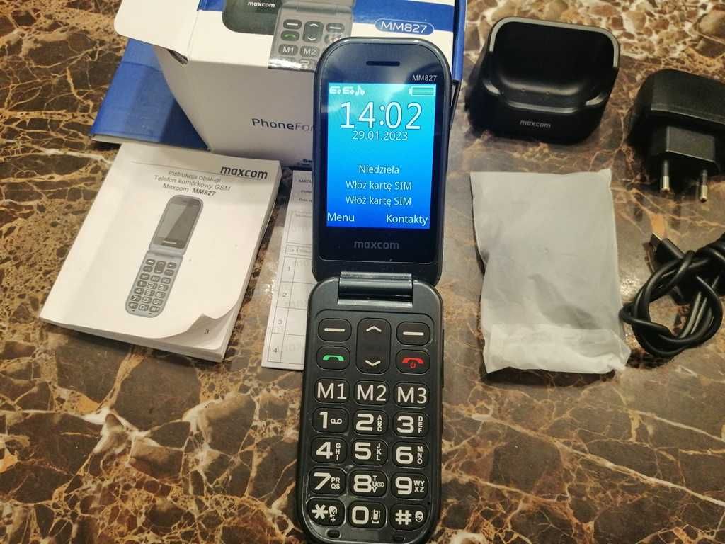Maxcom MM827 telefon komórkowy GSM dla Seniora