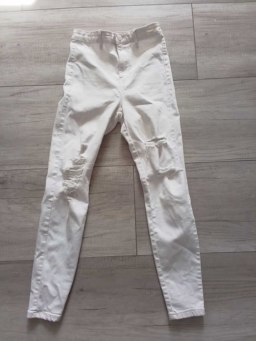 Spodnie dzinsowe biale S