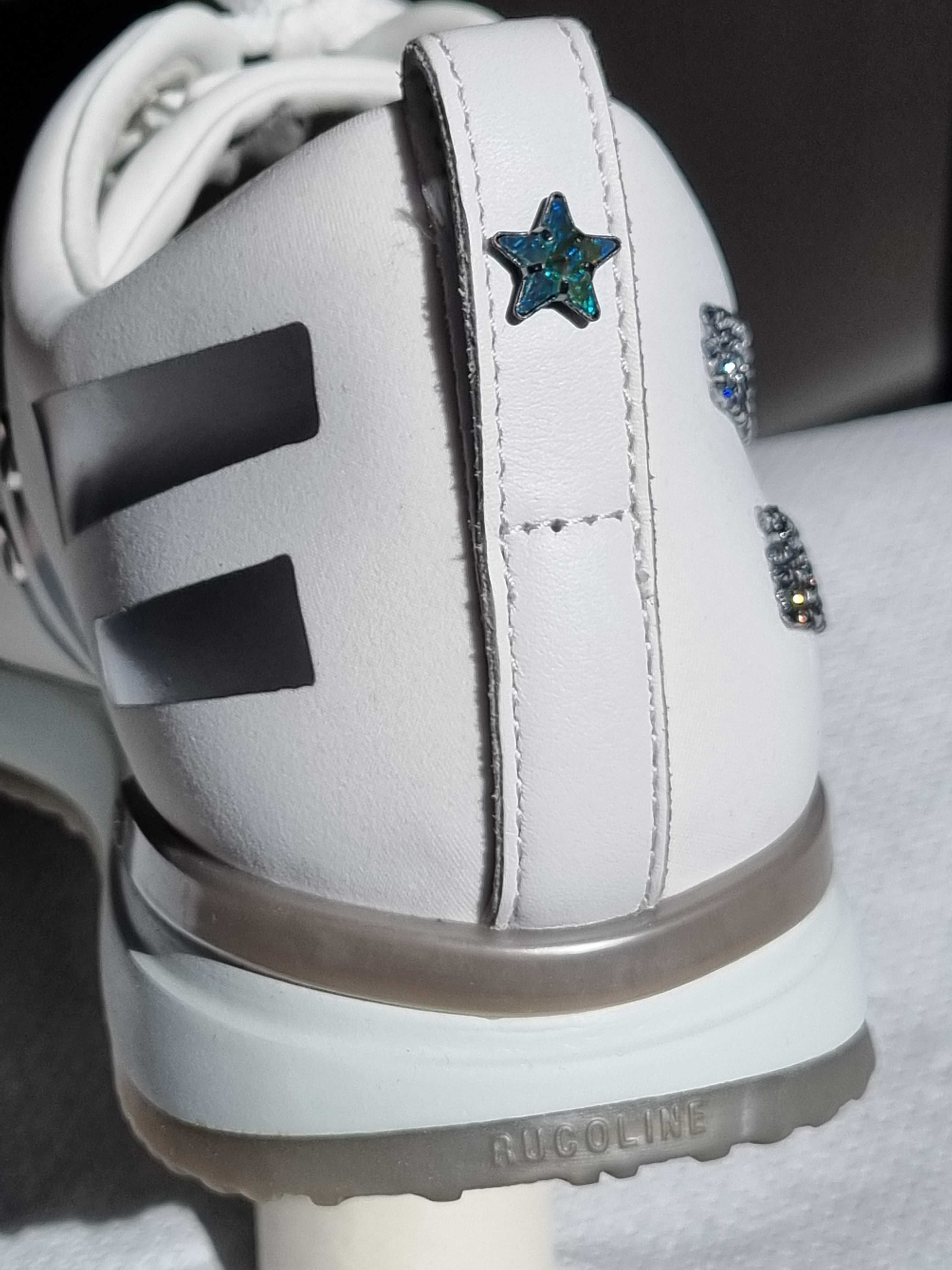 Buty włoskie damskie RUCOLINE, z KRYSZTAŁAMI SVAROWSKIEGO ! r. 39