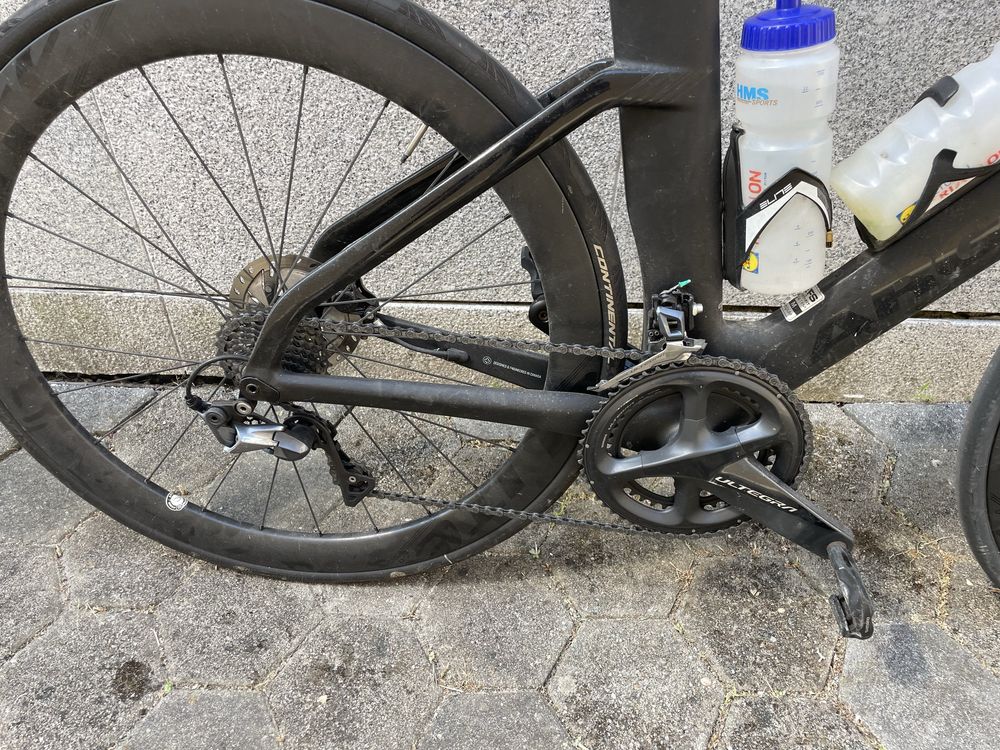 Bicicleta Aero Triatlo TT Argon 18 e117 Tri Disc c/potenciometro