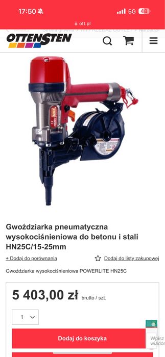 Max HN25C/15-25mm Gwoździarka pneumatyczna