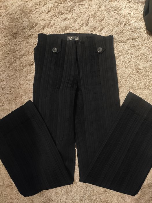 Garnitur damski sztruks czarny marynarka r XS S