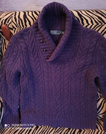 Мужской шерстяной плотный свитер Polo Ralph Lauren L оригинал