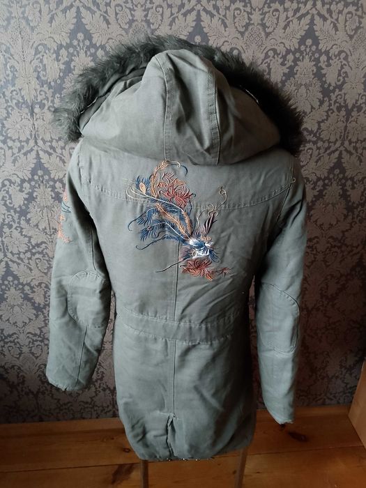 Kurtka zimowa damska parka z haftem