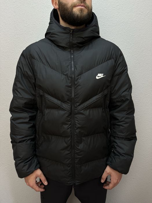 Куртка Пуховик Nike Storm-Fit Primaloft Чорна З Капюшоном На Зиму