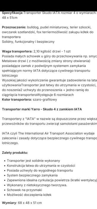 Transporter Trixie Skudo 4 IATA