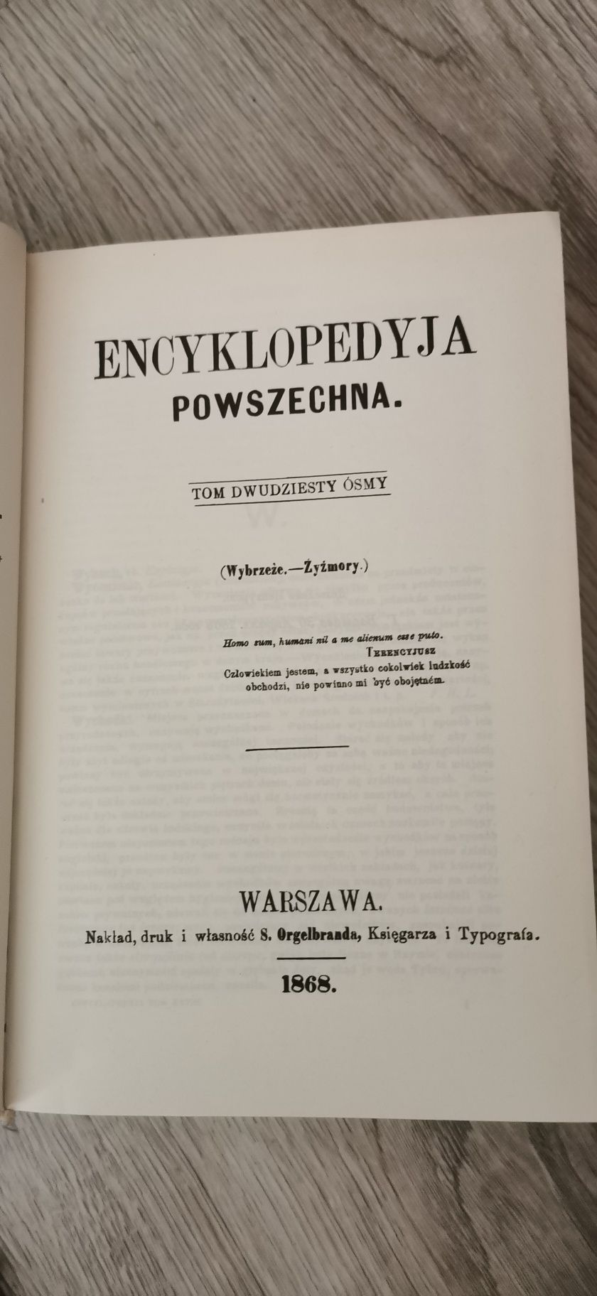 Encyklopedia Reprint 1859- 1868 Encyklopedyja Powszechna ORGELBRANDA T