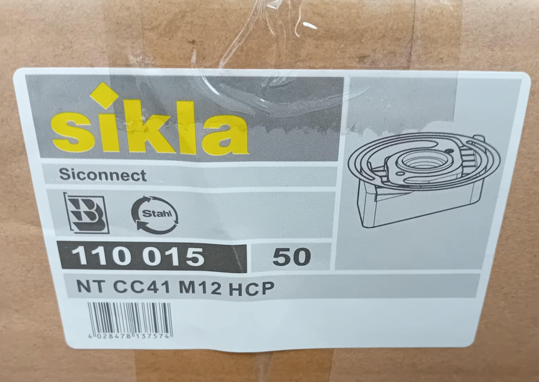 Płyta gwintowana m12 NT CC 41 HCP/kostka wciskowa