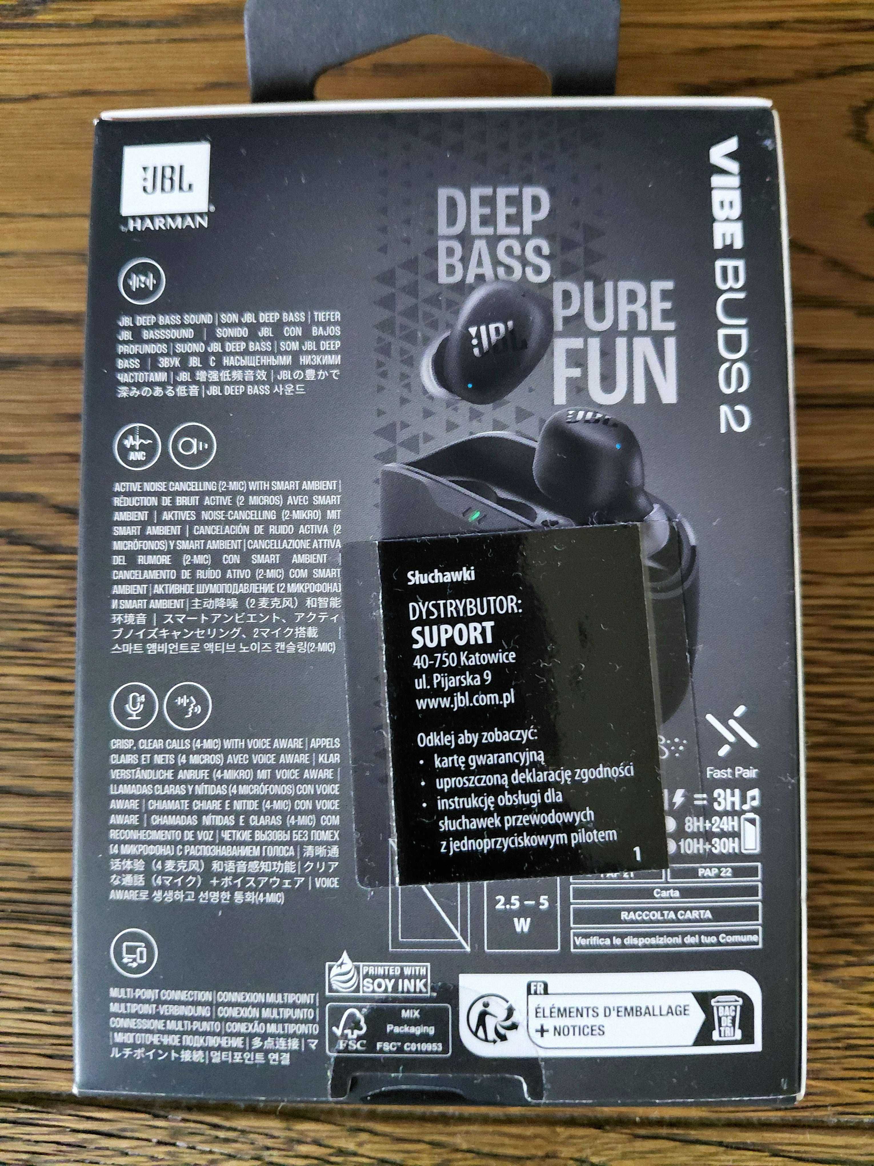 słuchawki JBL Vibe Buds 2 - nowe z gwarancją