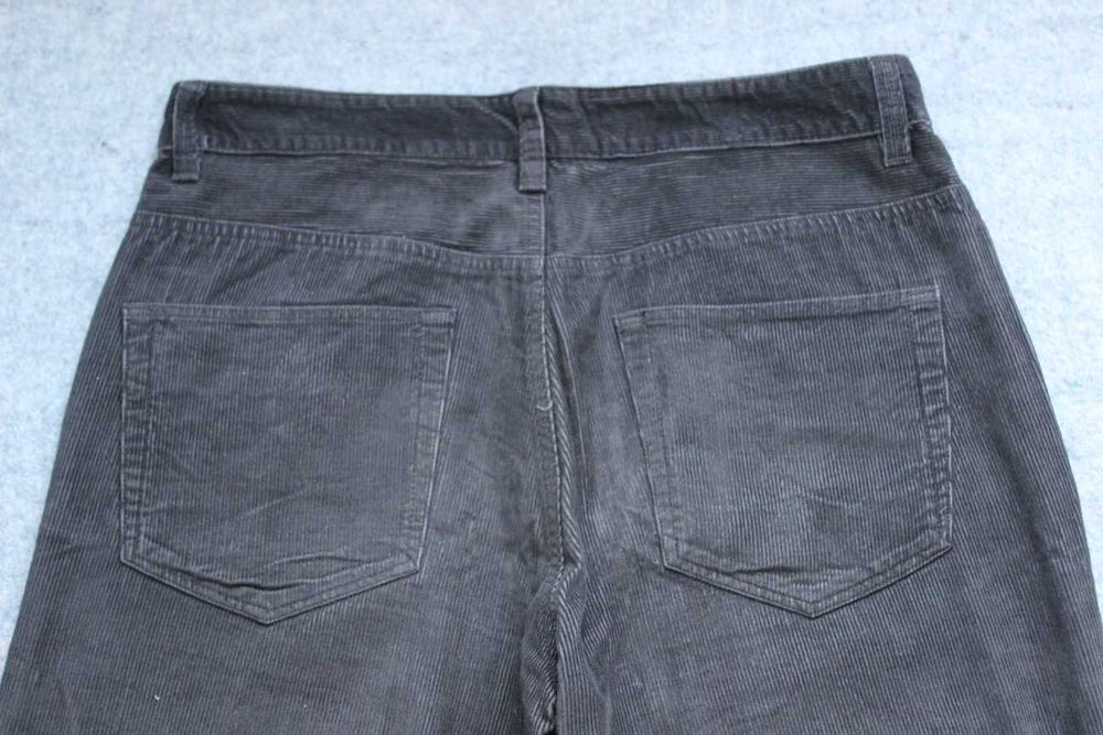 Tu Premium Straight Fit spodnie chino sztruksowe granatowe W34 L30
