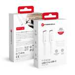 FORCELL F-ENERGY C338 kabel Typ C do Typ C PD QC4.0 3A 60W 0,5 m biały