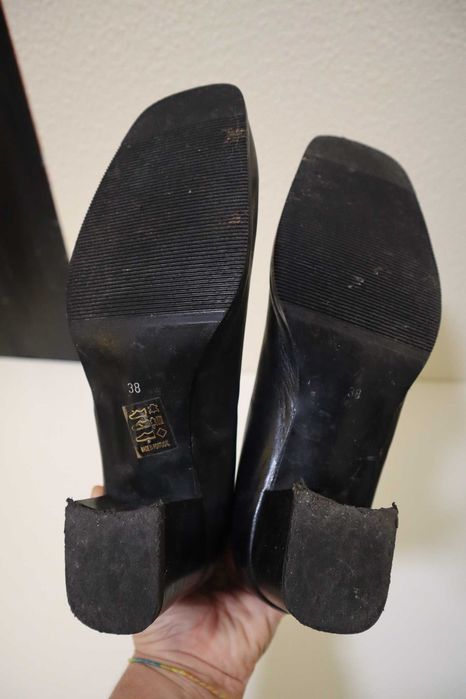 Sapatos Copitraje pretos para traje académico Português em pele, 38