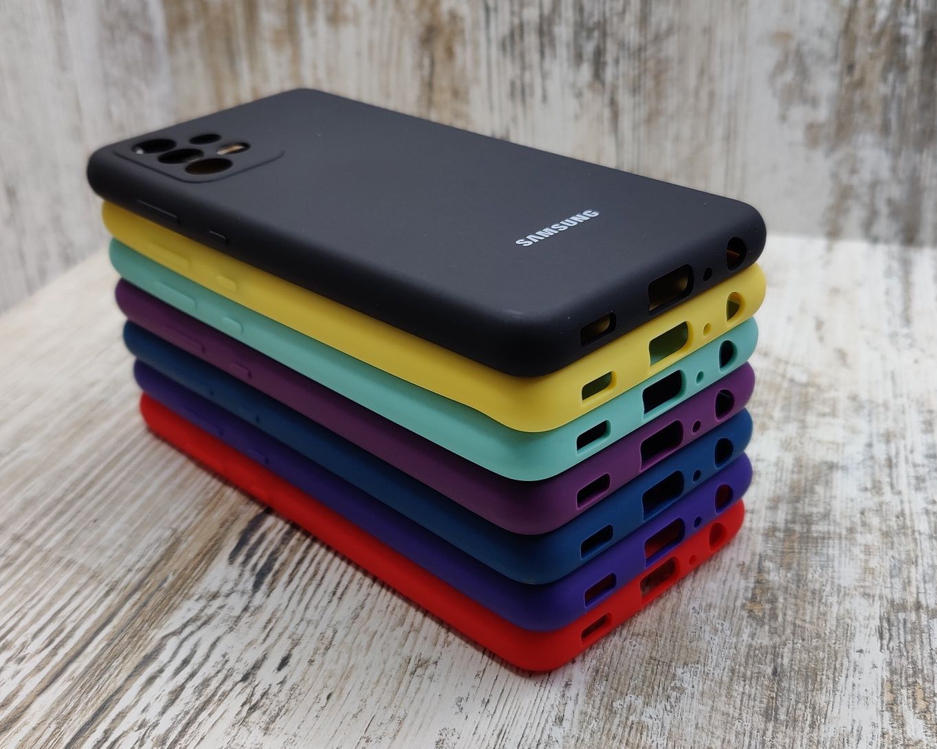 Чехол Silicone Case на Samsung A52/ A52s Микрофибра. Софттач