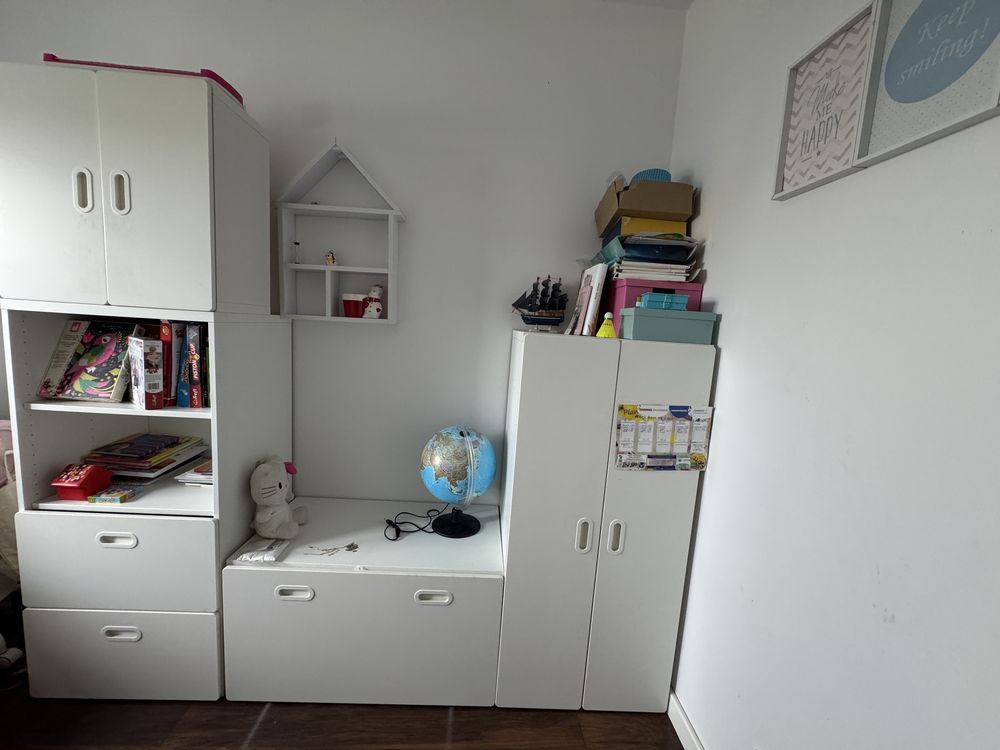 Meble dziecięce Stuva/ Smastad, białe - bardzo dobry stan.
