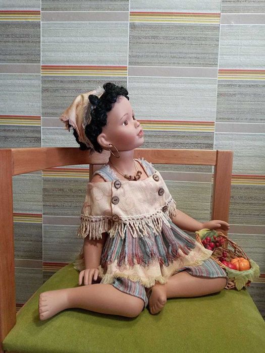 Фарфоровая кукла порцелянова керамічна лялька з глини