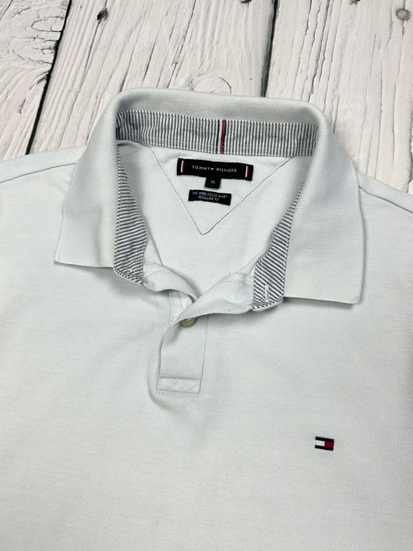 Tommy Hilfiger Koszulka Polo Męska Regular Fit Haftowane Logo r. XL