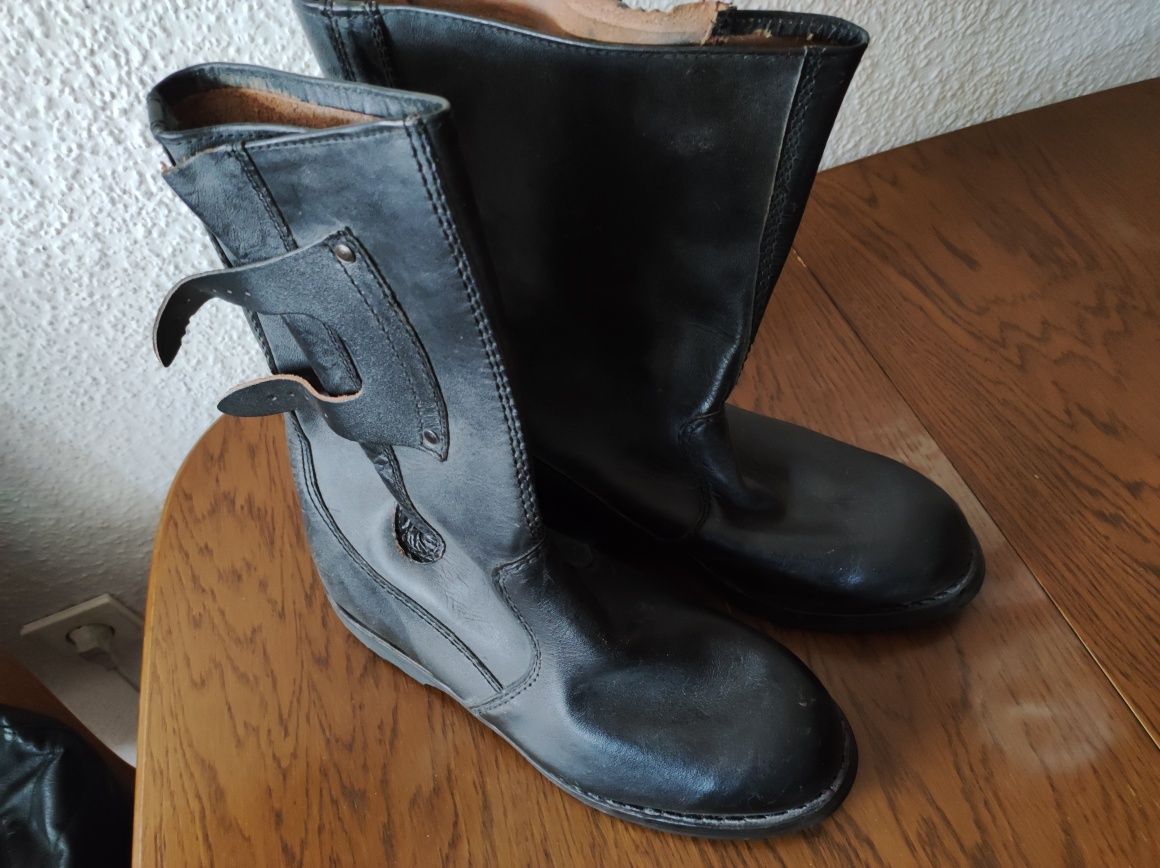 Stare męskie wojskowe / policyjne buty Skórzane Olejoodporne 86 41