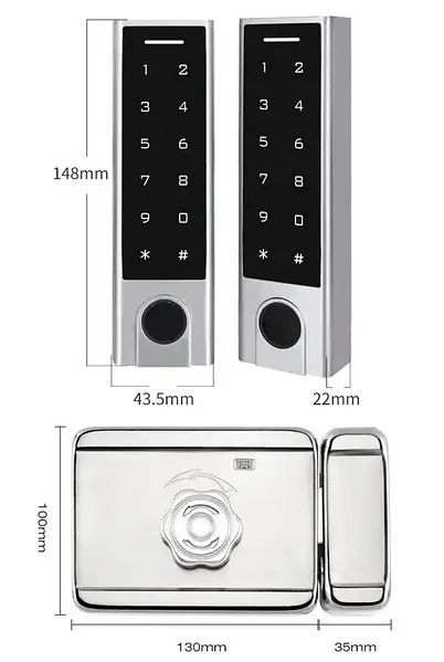 Замок на калітку хвіртку SEVEN LOCK відбиток карта код брелок