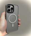 Матовый чехол IPhone 14 Pro Grey MagSafe,13 Pro Max, 15 Pro Max,13 Pro