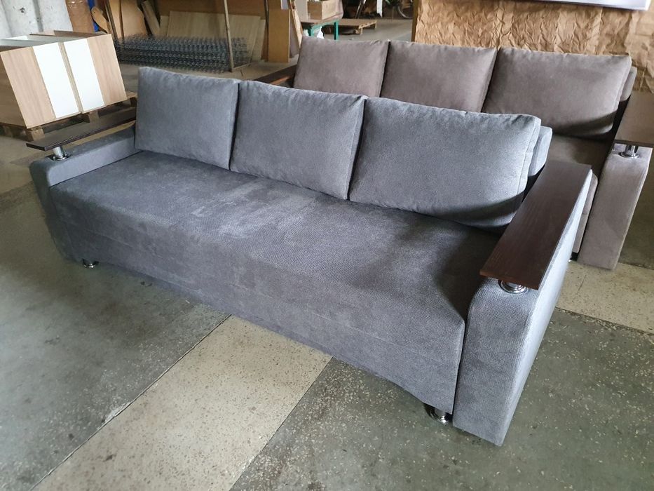 Диван єврокнижка, шипований каркас,  дерев'яні ламелі