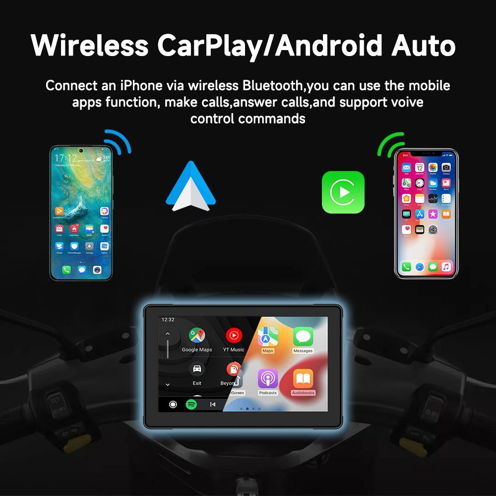 Ecrã 7” M570 – CarPlay e Android Auto sem fios MOTO