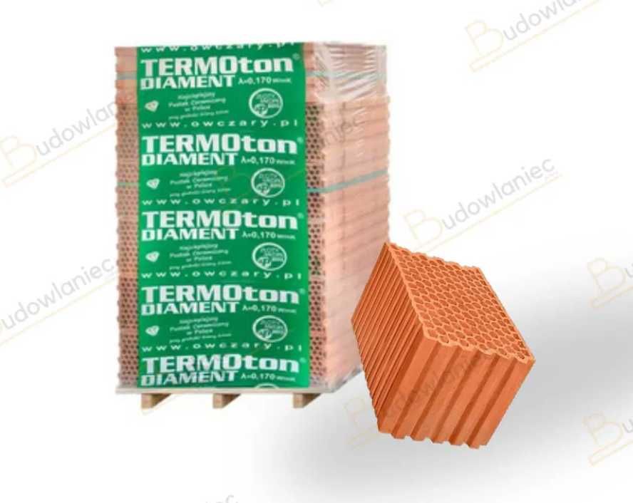 Cegła Pustak TERMOton 25P+W szlifowany Diament Plus Plaster Miodu+dost