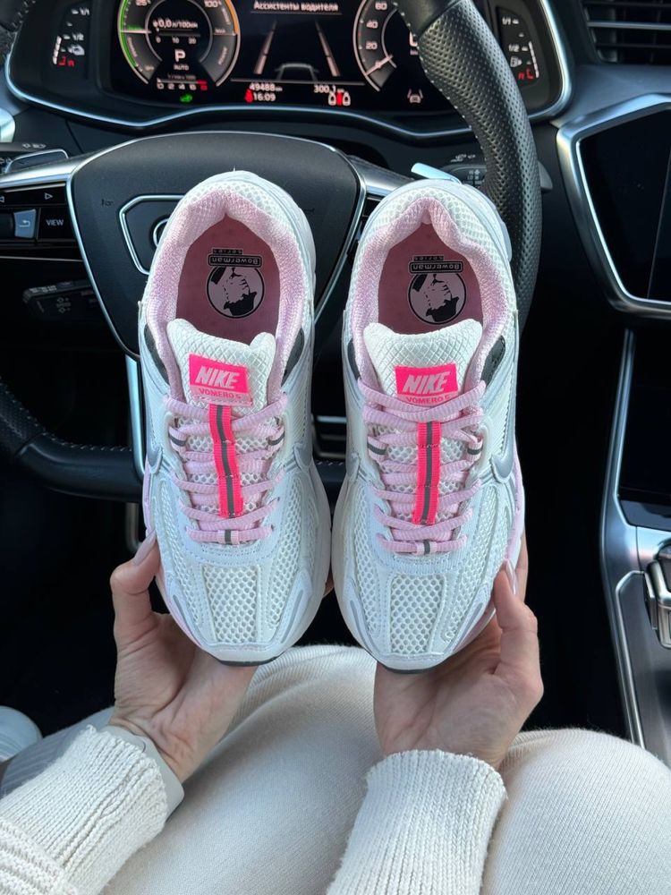 Жіночі кросівки найк вомеро Nike Vomero 5 White Pink [37-41]