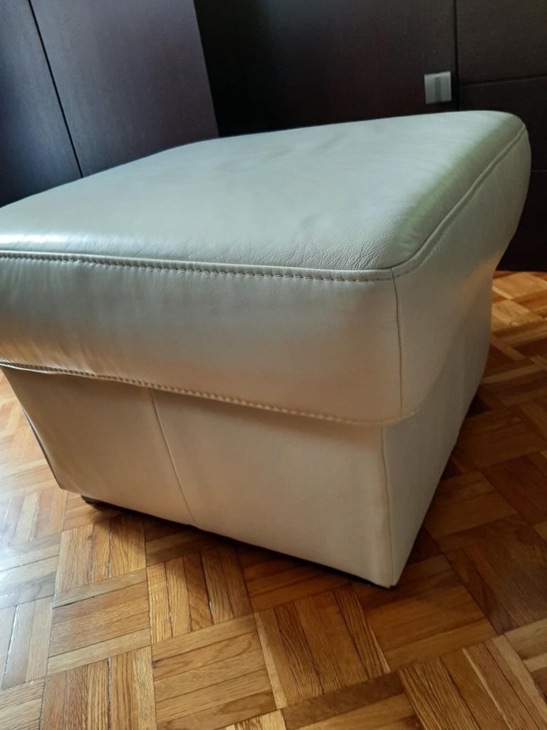 Pufa siedzisko ze skóry