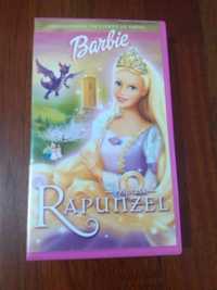 Cassete VHS: Filme Barbie, Princesa Rapunzel