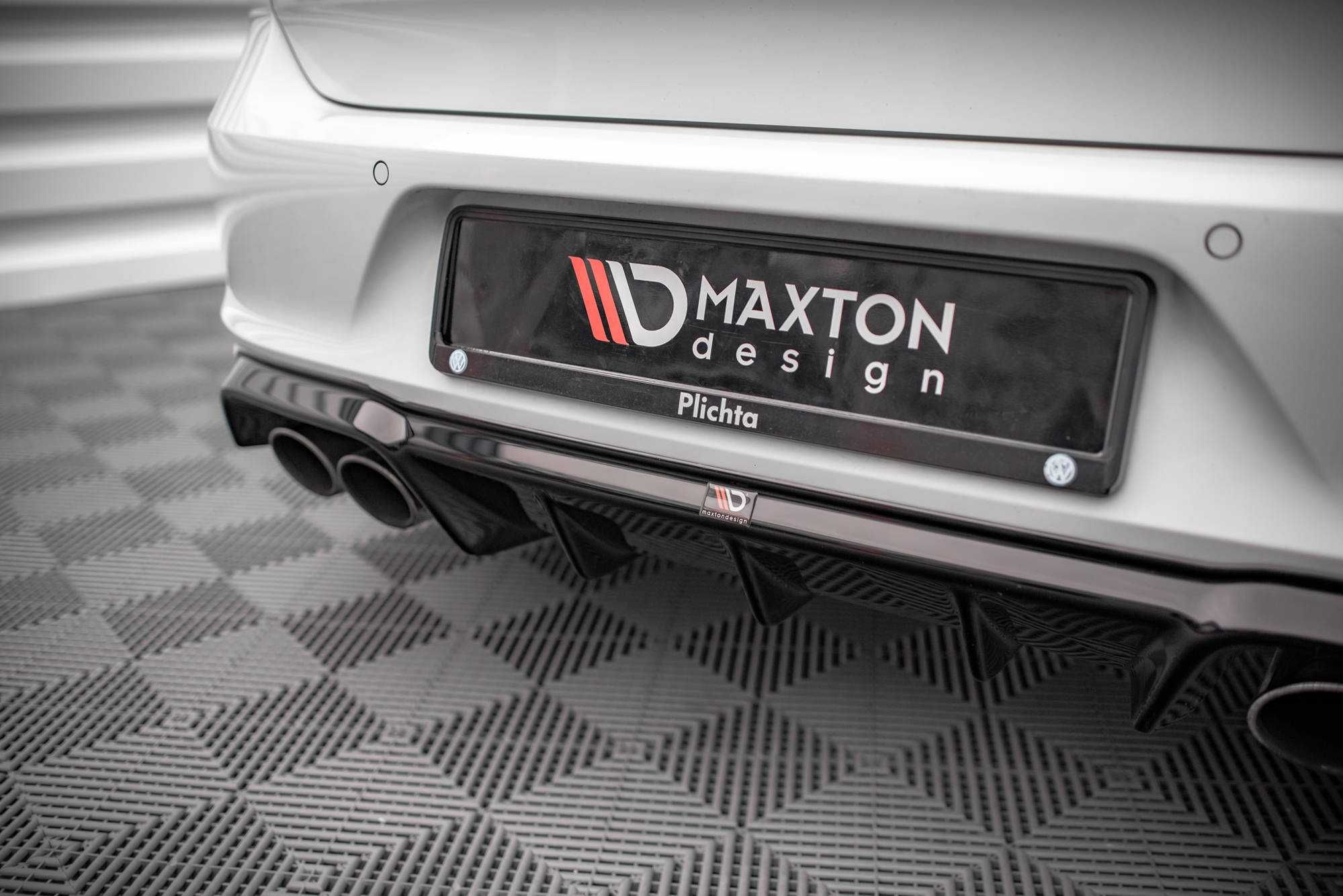 Диффузор VW Golf 7 R тюнинг юбка обвес (Maxton)