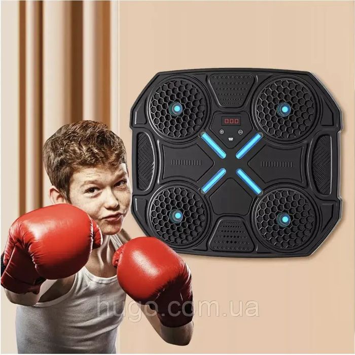 Мишень для бокса музыкальная с счетчиком ударов перчатками и Bluetooth