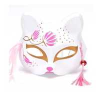 Maska kota ręcznie malowana przebranie Nowa
