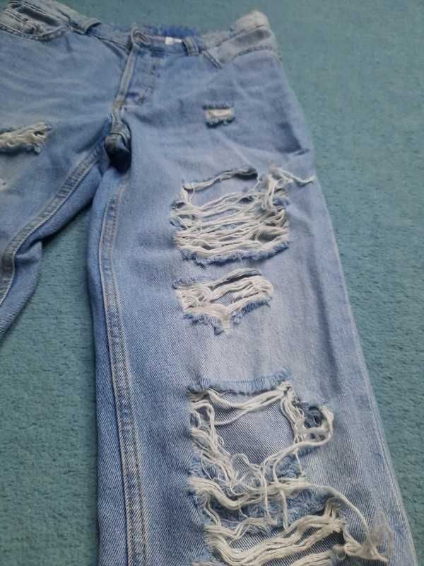 H&M Spodnie jeansy r 36 poszarpane dziewczęce damskie